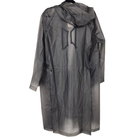 Big Hit Entertainment Nordstrom Black Trench Long Raincoat Poncho NWT One Size - Picture 6 of 6